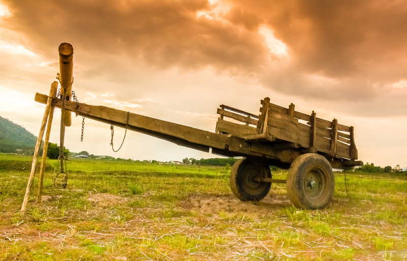 shipping, wheel, 4K, land, sky, mode of transportation, the countryside, machinery, outdoors, grass, transportation, land vehicle, cloud - sky, vehicle