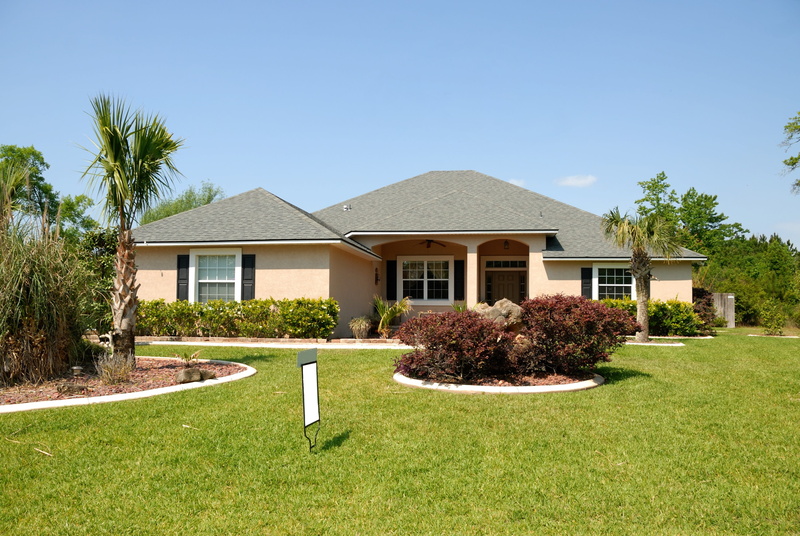 mortgage, estate, concrete, building, house, For Sale, nature, palm, residential, modern, surrounded, grass, green color, window, lifestyle, residence