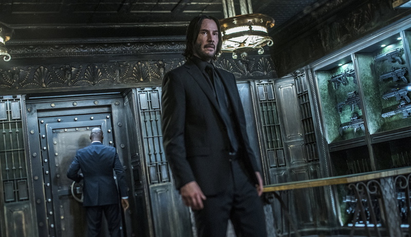 John Wick, 4K, Keanu Reeves, weapons, safe, guns, safety Deposit box, Chapter 3, costume, 2019, metal, Parabellum, weapon, suit, John Wick 3