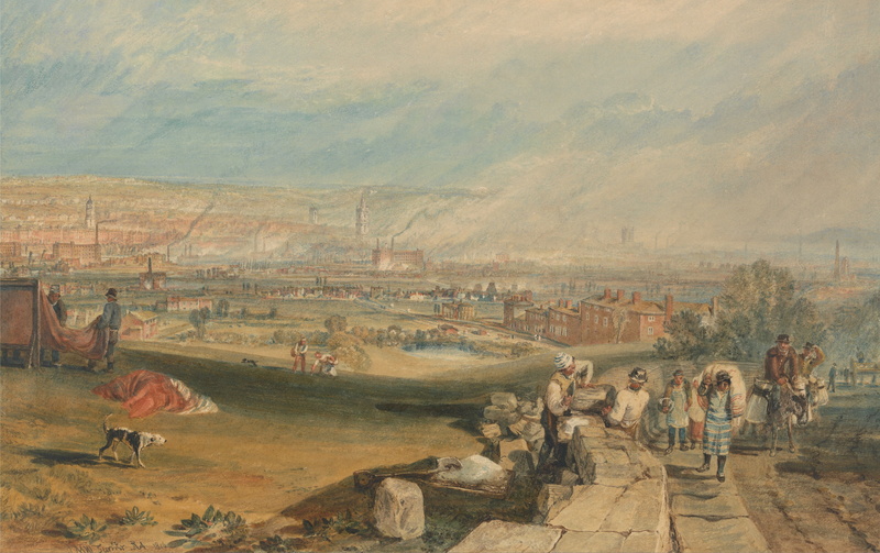 people, picture, William Turner, panorama, Leeds, 2K, the city, landscape