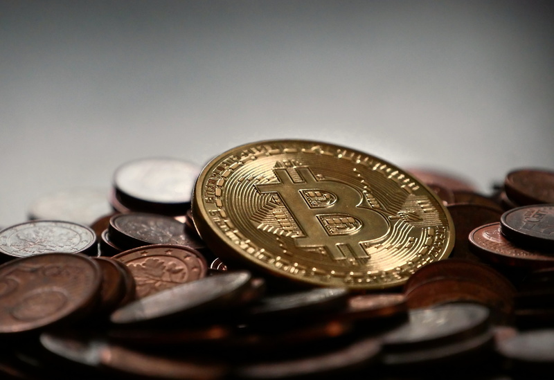 indoors, coin, cryptocurrency, savings, text, bitcoin, 4K, commerce, abundance, silver colored, selective focus, economy, cash, official, change, crypto