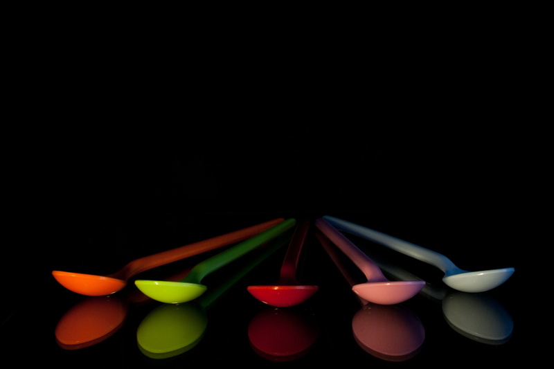 choice, sweet food, plastic, black, black background, blue, no people, studio shot, colorful, straw, copy space, five, isolated, food, close-up, background