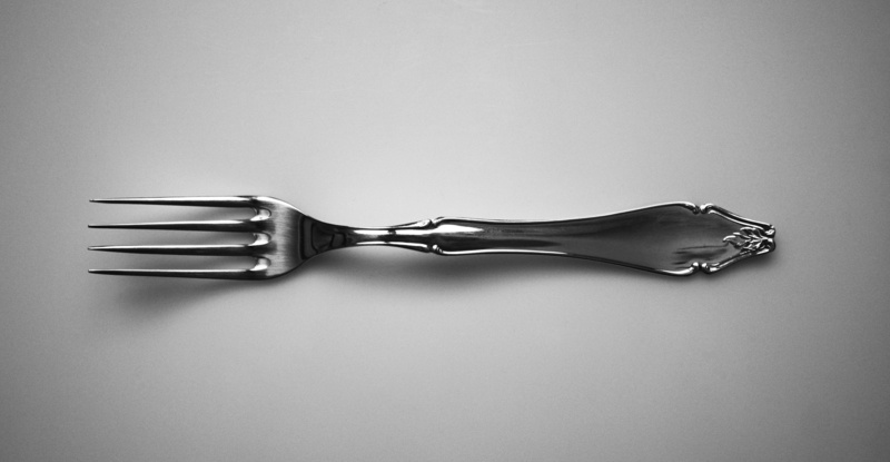 personal accessory, kitchen utensil, studio shot, gray, gray background, day, Fork, Eat, stainless, white background, shiny, copy space, still life, no people