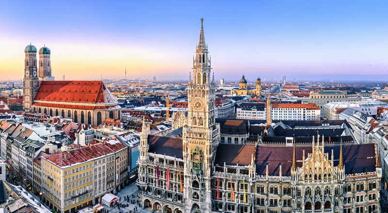 area, skyscraper, the city, building, home, gothic Style, tourism, nature, place of worship, Marienplatz, religion, sunset, built Structure, concrete, city