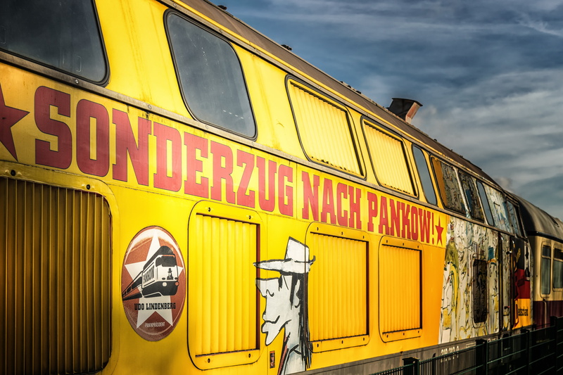 pankow, communication, city, loco, cloud - sky, db, transportation, printed, colorful, berlin, building exterior, historically, railway, day, amorbach