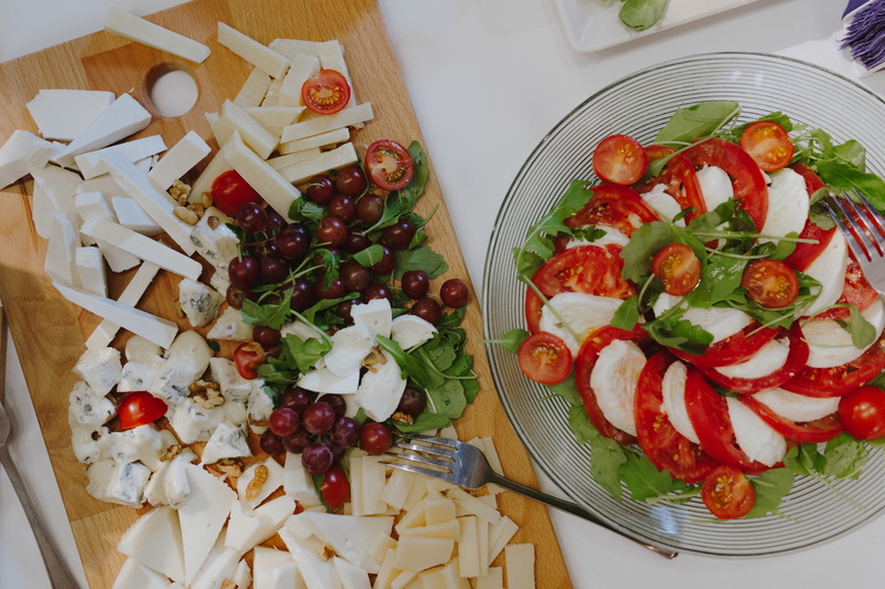 healthy eating, different, high angle view, 4K, table, catering, wellbeing, serving size, appetizers, buffet, still life, cheese, kitchen utensil, vegetarian food