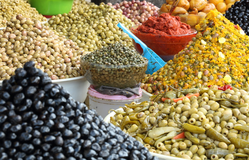 retail display, 5K, olive, market, market stall, large group of objects, food and drink, business, abundance, for sale, variation, essaouira, still life