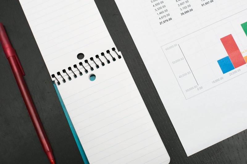 still life, studio shot, paper, 4K, Business, graph, notes, white color, number, education, report, close-up, chart, Money, Numbers, no people, taking
