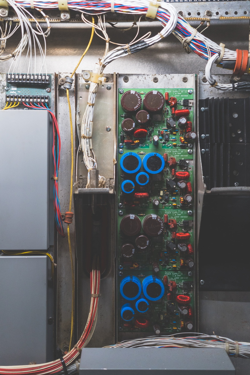 electrical equipment, indoors, electronic chip, computer hardware, video gaming, cable, electricity, australia, queensland museum, hardware, architecture