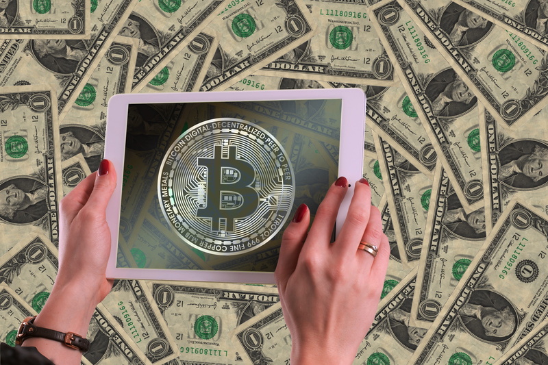 trade, finance, banking, monetary units, currency, human body part, home finances, tablet, gold, crypto-currency, human hand, woman, money, stock exchange