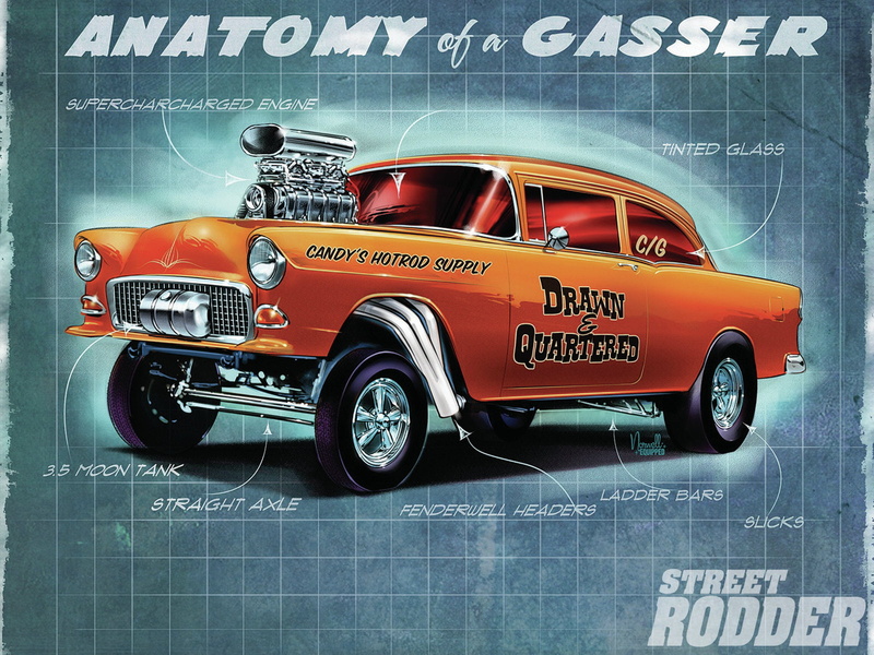 gasser, rods, racing, hot, rod, retro, chevrolet, 720P, 1955, race, drag