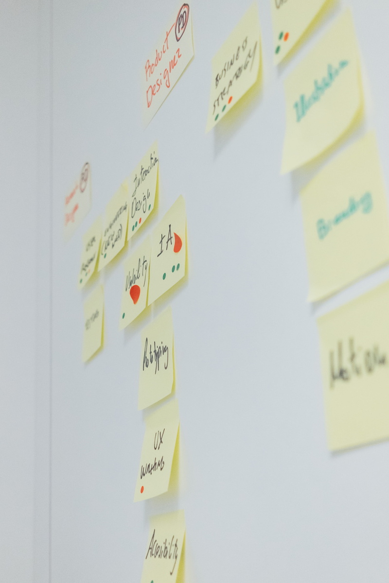 word, close-up, paper, light, white board, ia, minimal, yellow, western script, product design, 4K, post it, user experience, paperwork, office, still life