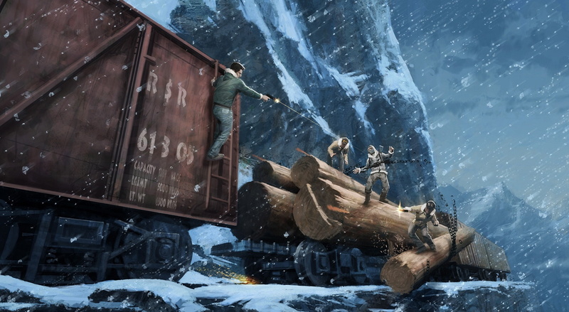 wood - material, nature, transportation, characters, Snowing, cold temperature, ice, no people, outdoors, Games, icicle, game, uncharted 2, 1080P