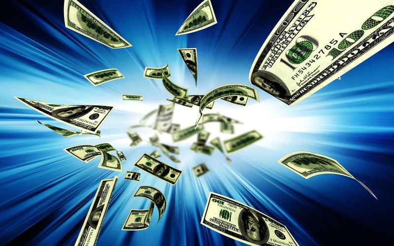 rich, u, s, 3d and abstract, bill, green, 2K, dollar, money
