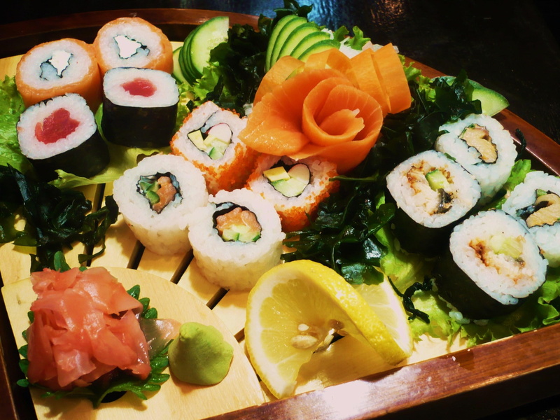 vegetable, asian food, variety, tomato, chopped, choice, caviar, sushi, dish, rolls, indoors, fruit, rice, seafood, no people, food and drink, healthy eating