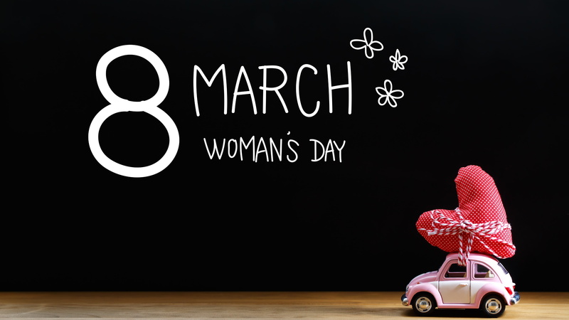 international women day, holiday, womans day, black background, heart, car, message, iwd, happiness, love, appreciation, art and craft, march, 4K, international womens day