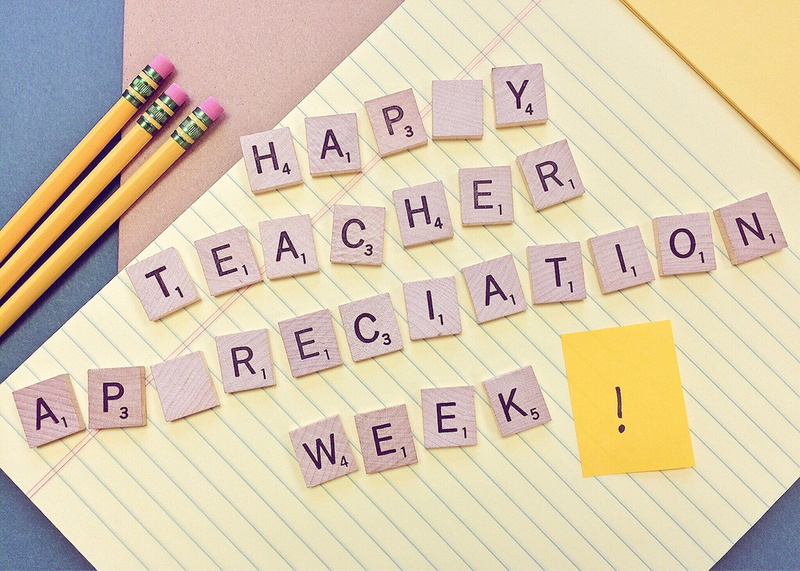 education, still life, teacher, pencil, communication, scrabble, studio shot, teacher appreciation week, text, appreciation, school, indoors, paper, large group of objects