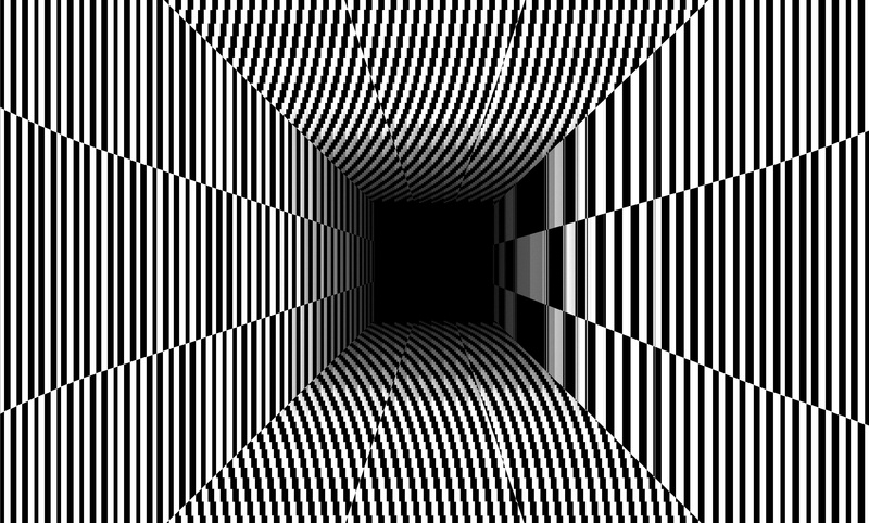 Line, The tunnel, 4K, Cheating, Optical illusion, Background, Illusion