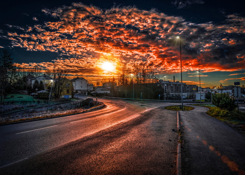the way forward, road marking, 1080P, outdoors, gray, rating, symbol, sign, sun, concrete, orange color, direction, nature, cloud - sky, sky, transportation