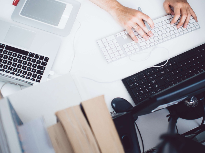 typing, working, indoors, hand, laptop, communication, connection, human body part, wireless technology, mac, work, desk, computer, occupation, using laptop