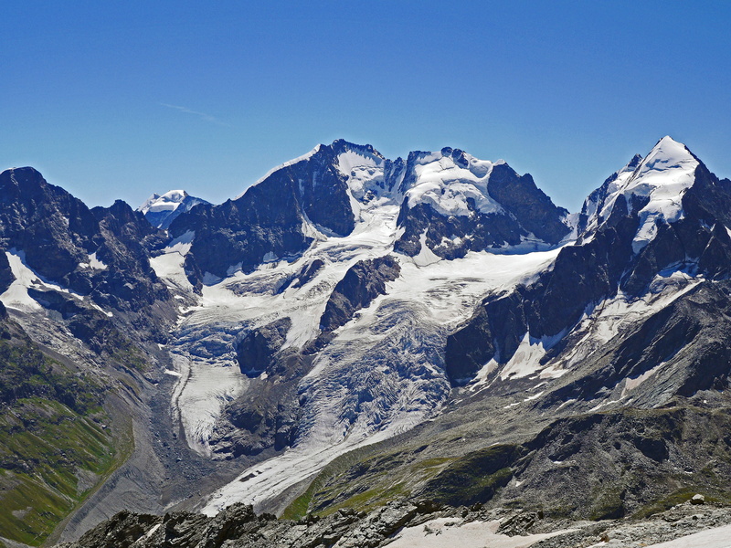 scenics - nature, four thousands, hanging, Bernina Alps, non-urban scene, corvatsch, piz bernina, cold temperature, Glacier, view, roseggertal, sublime