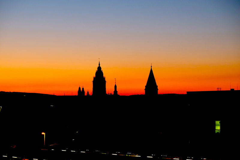 mood, 4K, nature, hour, mainz, no people, city, travel destinations, crowd puller, lights, sky, two, dom, catholic, built structure, outdoors, evening sky