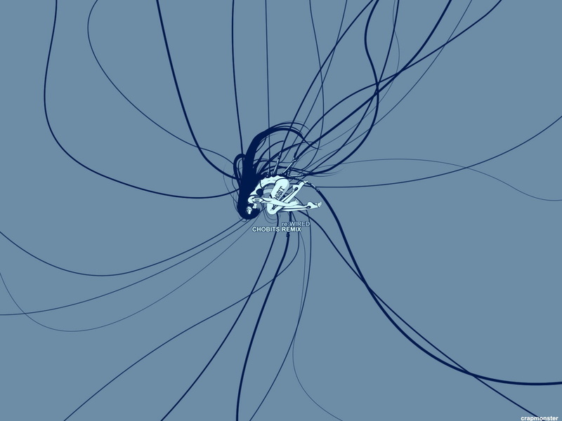 complexity, network, animals in the wild, directly below, nature, animal wildlife, clear sky, no people, blue, close-up, cable, 720P, Chobits, power line