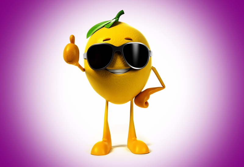 3d, fruit, 5K, d, glasses, lemon
