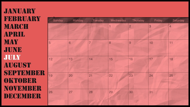 1080P, 2015, calendar