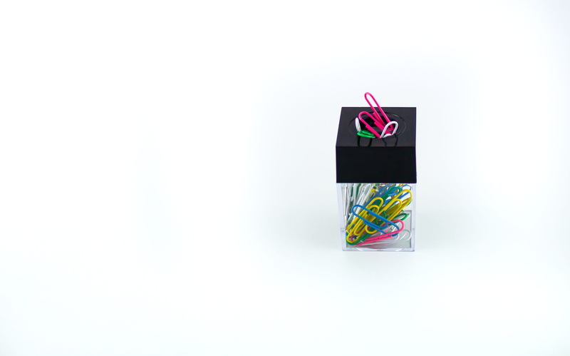 no people, white, clips, connection, work, copy space, files, multi colored, colorful, yellow, desktop, cut out, 4K, indoors, communication, paper, white background