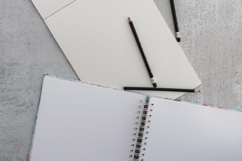 5K, copy space, open, art pad, still life, close-up, spiral notebook, creative, publication, note pad, painting, drawing pad, education, writing instrument