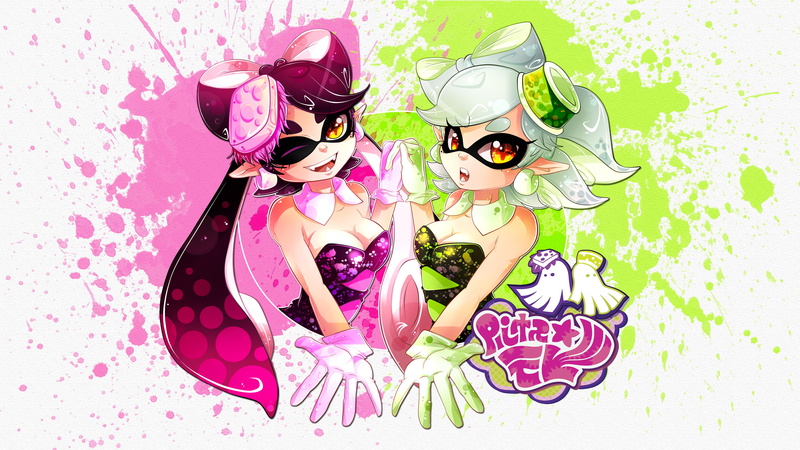 fashion, glasses, beauty, Squid Sisters, purple, nature, Callie, pink color, people, clothing, Marie, women, females, plant, adult, young adult, flower
