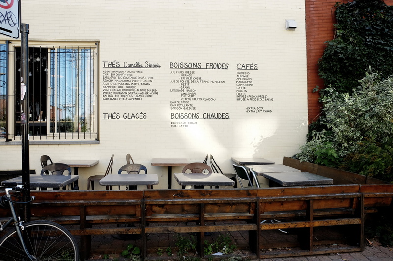 communication, text, building exterior, person, 4K, mode of transportation, taking, transportation, bicycle, building, absence, chairs, french, western script