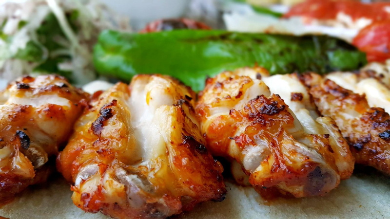 temptation, indulgence, high angle view, food sample, Kebab, grilled, ready-to-eat, meat menu, no people, white meat, photo, freshness, serving size, healthy eating