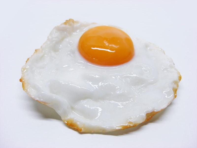 studio shot, no People, cooked, white color, side, food And Drink, fried Egg, ready-to-eat, homemade, cuisine, meal, sunny side up, healthy, protein, freshness