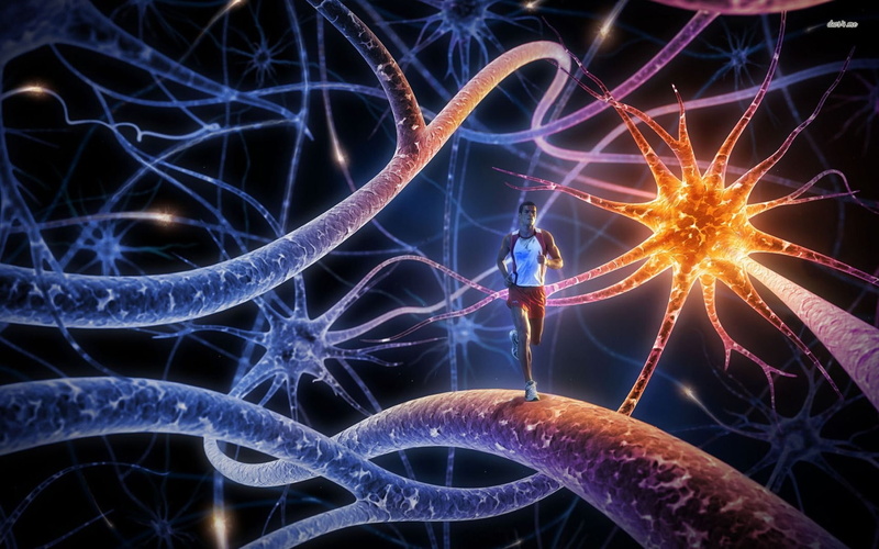  neurons, 2K, running, art, digital