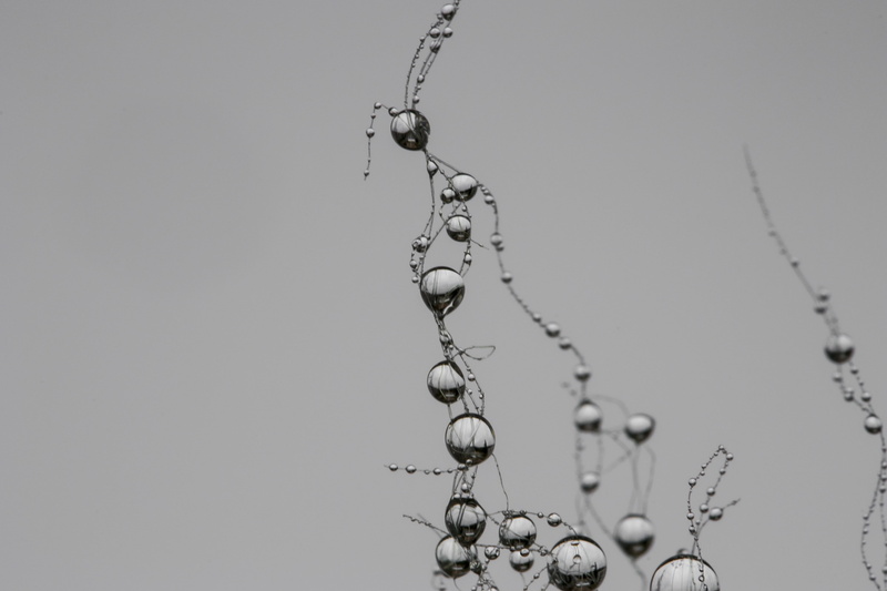 beauty in nature, 4K, synapse, metal, outdoors, purity, sky, dew, nature, network, pearl, raindrop, close-up, villa, gray, water, no people, hanging, tranquility