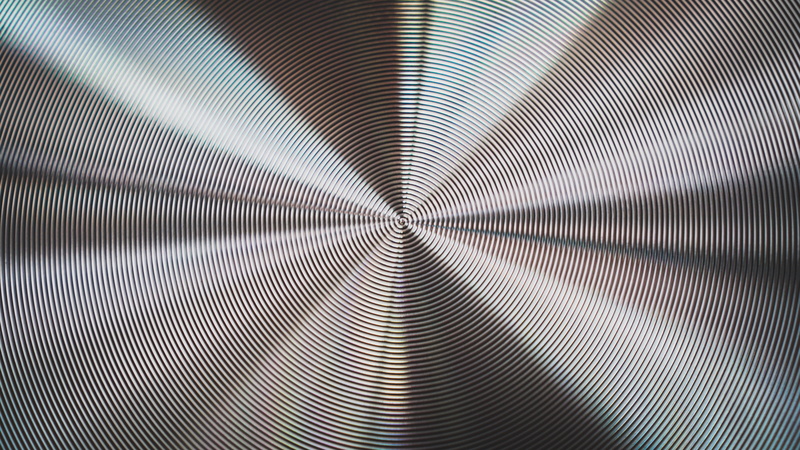 pattern, textured effect, metal, diminishing perspective, creativity, color gradient, shape, indoors, close-up, no people, full frame, shiny, reflection