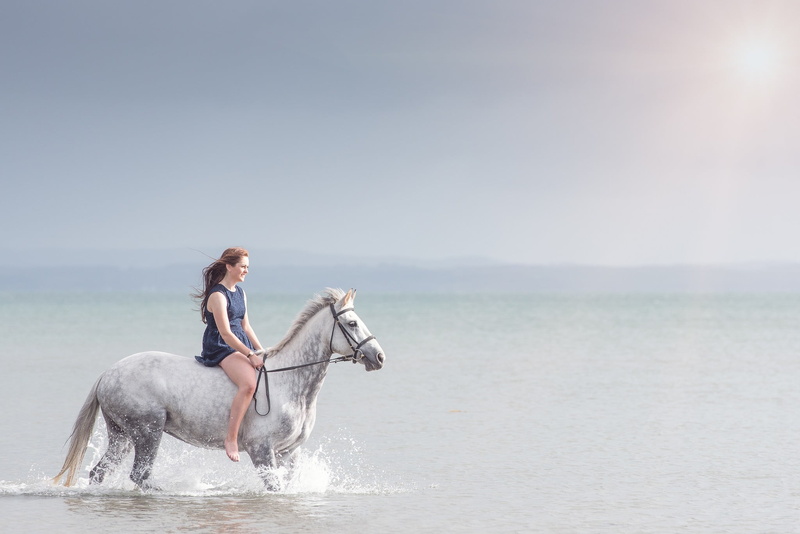 animal, young adult, sea, riding, leisure activity, nature, women, adult, horse, animal themes, young women, domestic, domestic animals, day, one animal