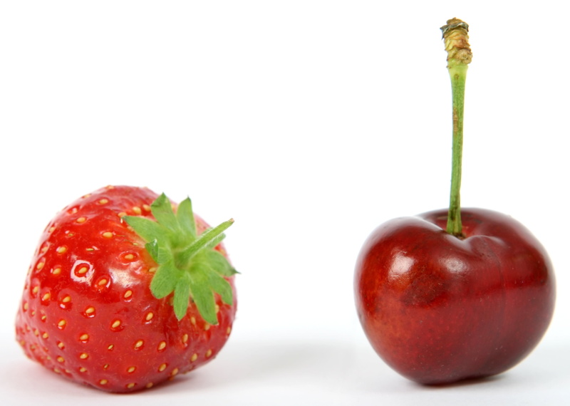 cherry, food and drink, grocery, 2K, space, two objects, gorgeous, colorful, life, juicy, stalk, white, good, summer, refreshment, green, exotic, gourmet