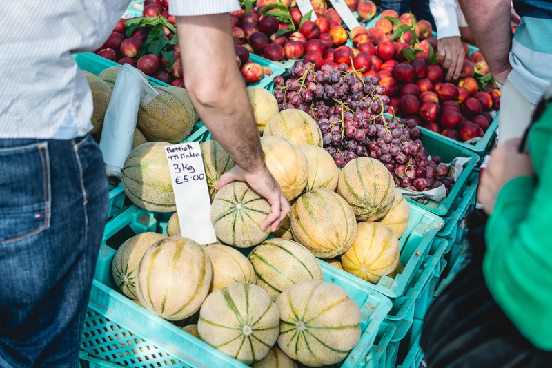 agriculture, color Image, buying, abundance, outside, market stall, outdoors, farmers Market, hands, human body part, holding, large group of objects, Malta