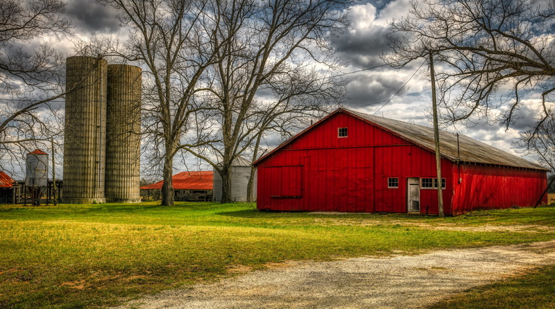 field, agricultural building, america, country, mood, countryside, no people, beautiful, building, nature, sky, silos, architecture, outdoors, tree, dark clouds