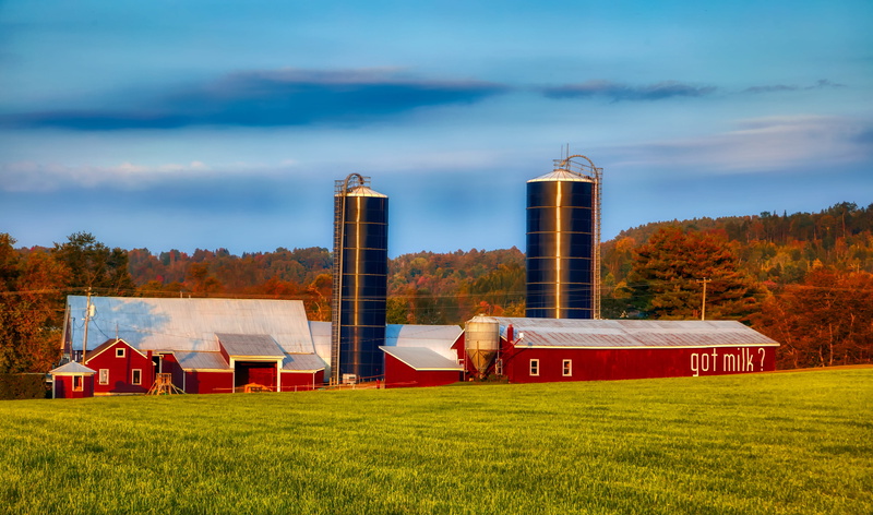 field, land, plant, landscape, forest, trees, america, hdr, day, farm, building exterior, country, environment, house, new england, dairy farm, agriculture