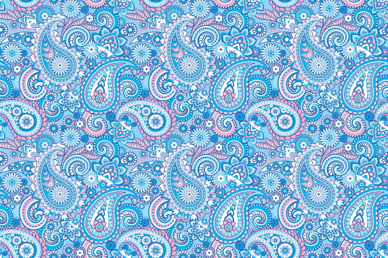 Paisley, blue, 1080P, Indian cucumbers, pattern, ornament