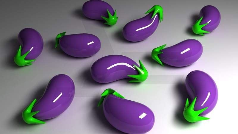 3d, eggplant, 1080P, hD