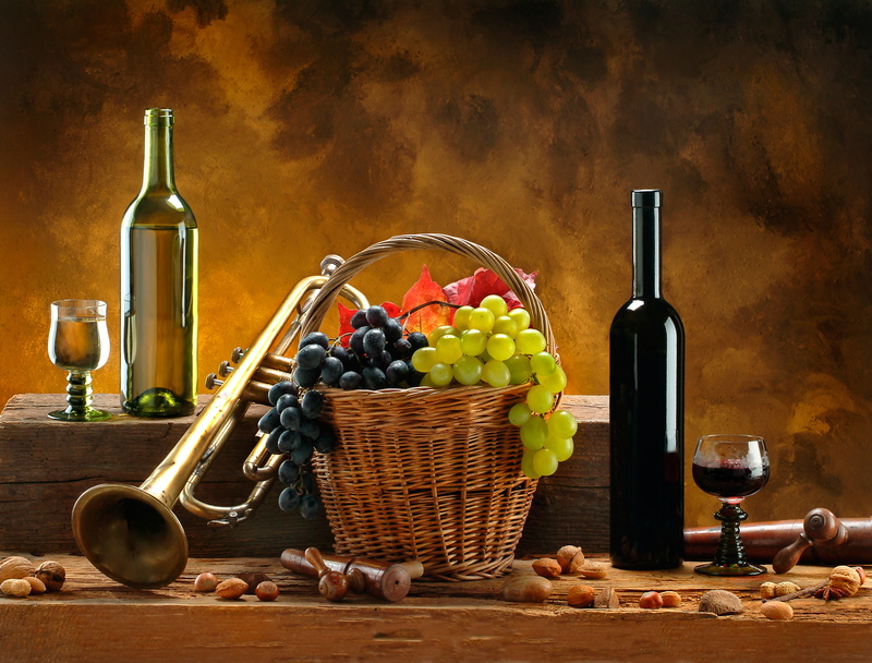 red, fruit, alcohol, food, refreshment, drinking glass, nuts, red wine, container, basket, cheese, grape, wine bottle, food and drink, healthy eating, pipe