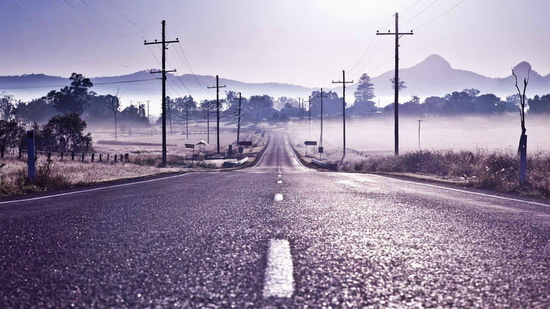 sky, direction, technology, cable, electricity, power supply, nature, sign, outdoors, concrete, transportation, gray, the way forward, 1080P, road marking