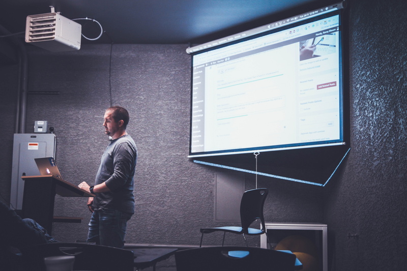 standing, front, laptop, males, wireless technology, 5K, brown, casual clothing, person, real people, working, connection, sitting, screen, technology