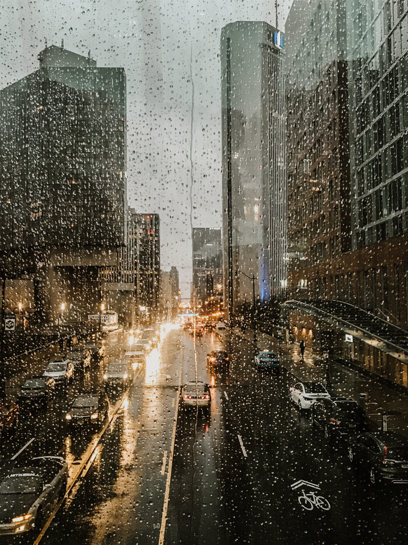 raining, buildings, cityscape, rainy season, transportation, town, modern, 4K, columbus, lights, city life, outdoors, city street, columbus ohio, wet