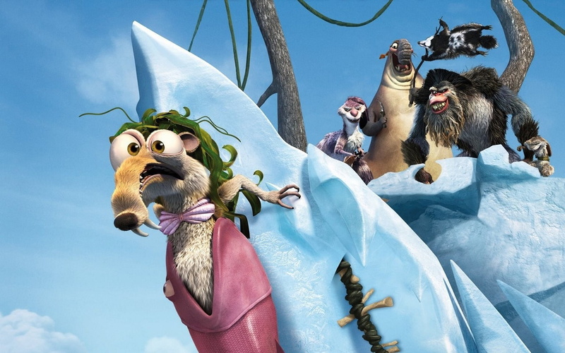 ice, scrat, mermaid, 1080P, ship, acorn